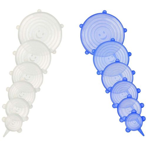 Promotion! Couvercles Extensibles En Silicone, 12 Pièces, Diverses Tailles, Pour Le Stockage Des Aliments, Pour Les Bols, Les Plats, Les Bocaux, Les Tasses, Les Tasses