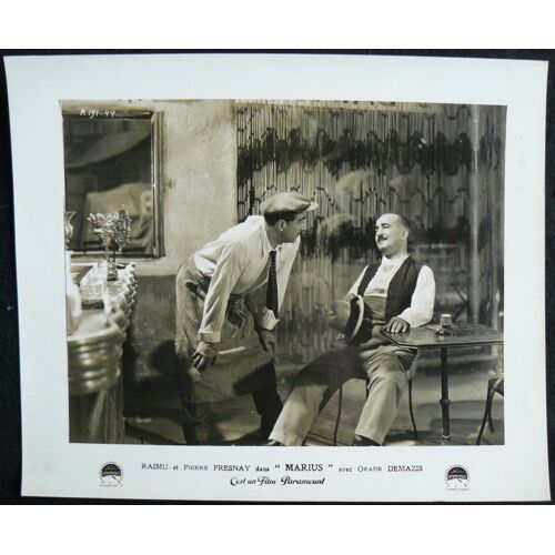 Marius * Alexandre Korda - Film 1931 - Petite Affiche 30x24 Cm * 1 Photo Originale Argentique D'exploitation Fran?aise De Cin?ma 1931 * Raimu ; Pierre Fresnay ; Alida Rouffe, Piece De Marcel Pagnol