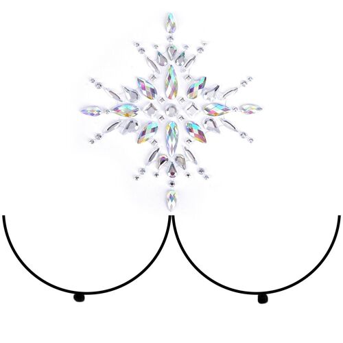 Xm 1pc Femmes Soutien-Gorge Poitrine Pasties Cristal Soutien-Gorge Autocollants Autocollants Adhésifs 17.5*14cm 