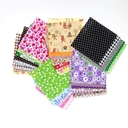 Offre Spéciale Lot De 30 Pièces Tissu 10x10cm Couverture En Coton Patchwork Tissu De Couture Cousue Cousue Bavoirs De Bébé Bricolage Poupée