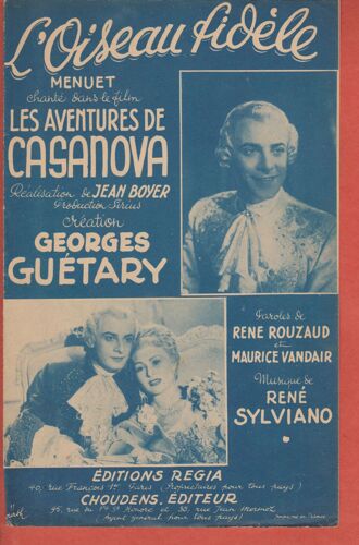 L'oiseau Fidèle "Les Aventures De Casanova" Georges Guétary