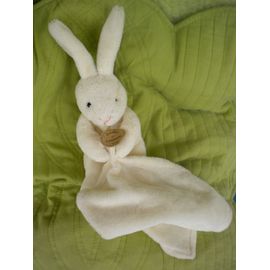 Doudou Lapin Blanc Casse Avec Mouchoir Doudou Et Compagnie