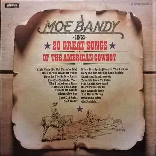 Sings 20 Great Songs Of The American Cowboy