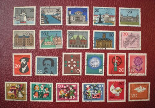 Lot De 22 Timbres Oblitérés - Allemagne Fédérale - Rfa - Année 1964