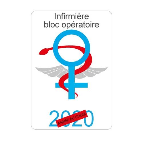 Caducée Infirmière Bloc Opératoire Logo 516 Sticker Autocollant