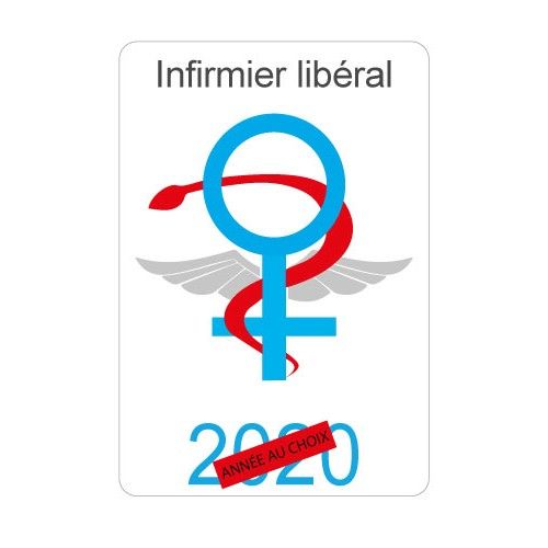 Caducée Infirmier Libéral Logo 514 Sticker Autocollant