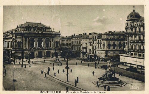Montpellier (Hérault) Le Grand Café Riche, Glacier, Nouvelles Galeries, La Grande Maison, Place De La Comédie, 3 Cartes Anciennes 1902*
