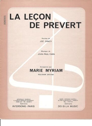 La Leçon De Prévert