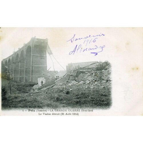 Une Carte De Poix Écrite En 1916