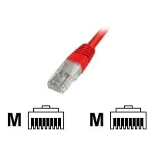 DIGITUS Premium - Cordon de raccordement - RJ-45 (M) pour RJ-45 (M) - 0.5 m - UTP - CAT 5e - démarré - rouge