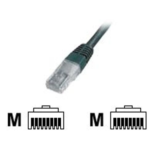DIGITUS Premium - Cordon de raccordement - RJ-45 (M) pour RJ-45 (M) - 0.5 m - UTP - CAT 5e - démarré - noir