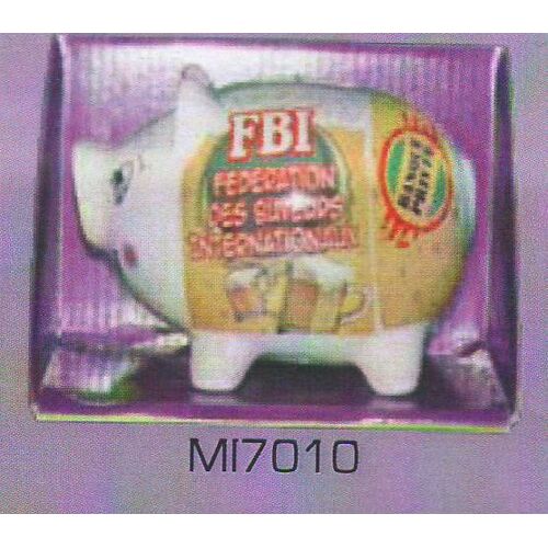 Tirelire Resine Cochon 15cx10cm Fedération Des Buveurs Internationaux