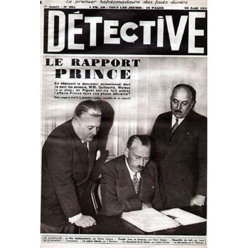 Détective  N° 305 : Rapport Prince "Aff. Stavisky"