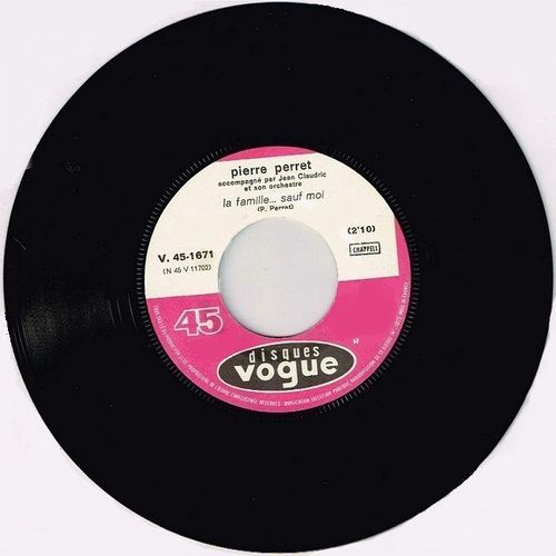 1 Disque Ancien, 45 Tours, De ( Pierre Perret ) Année 1969