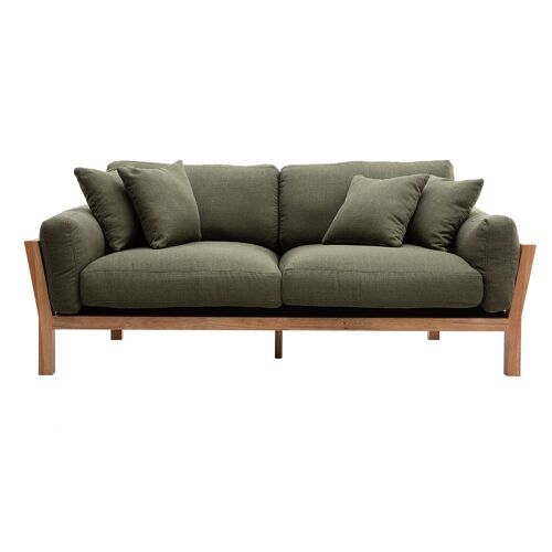 Canapé scandinave 3 places déhoussable kaki KYO