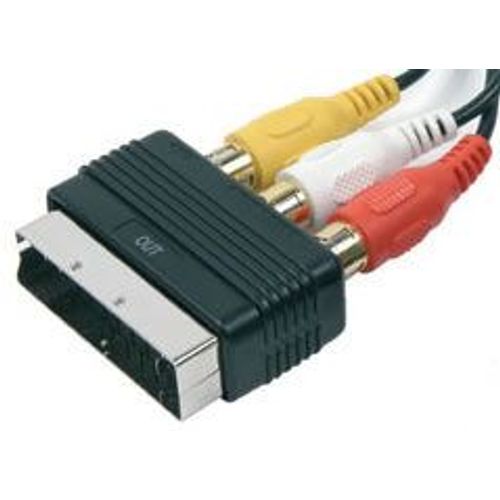 Adaptateur PERITEL Mâle/Femelle 3xRCA