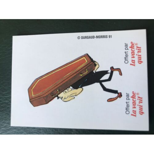 Image Silhouette Personne Recto-Verso N°18 Le Croque Mort - Lucky Luke - La Vache Qui Rit - Dargaud Morris 1991 - Polychrome - 7x5 Cm