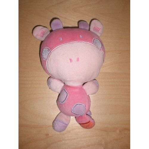 Doudou Vache Girafe Rose Violet Mauve Auchan