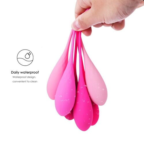 Boule De Kegel En Silicone, Masseur De Serrage Du Vagin, Entraîneur De Vagin Intelligent, Exercice, 6 Pièces/Ensemble, Boule Love Ben Wa
