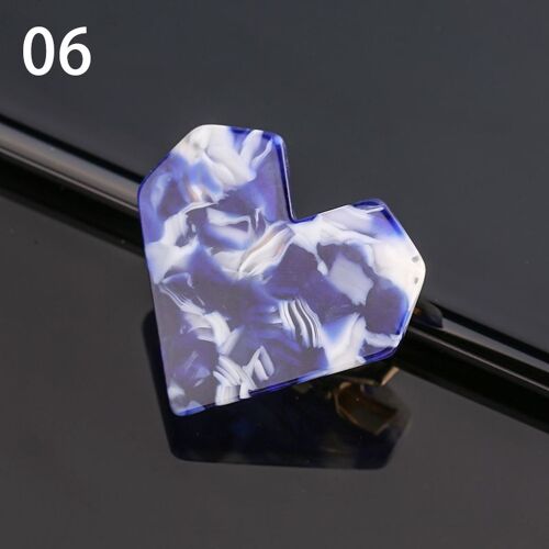 Pince À Cheveux En Forme De Coeur Pour Femmes Et Filles, Jolie Coque Brillante, Accessoires De Mode, Cadeau À La Mode, Acrylique