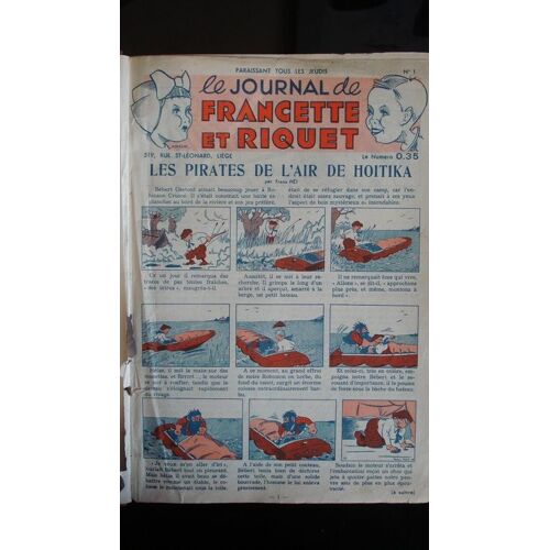 Reliure Le Journal De Francette Et Riquet.Les Pirates De L'air De Hoitika,Wo Wang Et Simmy,Zozo En Avion,Cricky Et Rockey