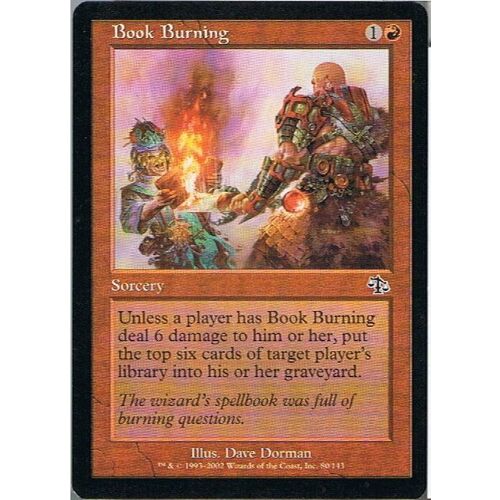 Book Burning ( Autodafé De Livres ) - Magic Mtg - Judgement 80 - C