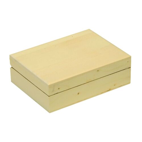 Boite Coffret En Bois 19.8 X 14.6 H 6.5 Cm