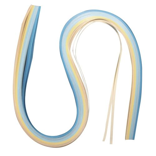 Papier Pour Quilling, 53x0,3cm, 80g/M2, 100pces, Tons Bleu/Jaune