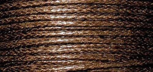 Cordon Brun Coton Ciré Ø 1mm 20 M