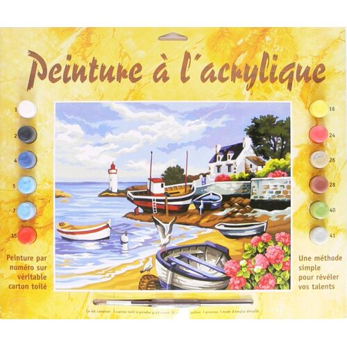 Tableau Peinture Au Num?Ro Rivage Breton - Ksg