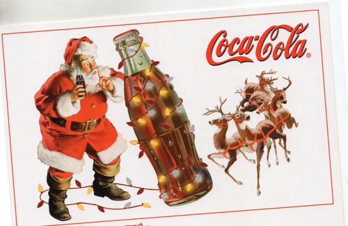Carte Double - Fetes Et Publicite Coca - Cola
