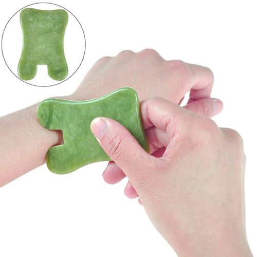 Pierre De Jade Naturelle, Planche De Guasha, Outil De Massage, Thérapie Spa, Outils De Massage, Soins De Santé Du Corps, 1 Pièce 