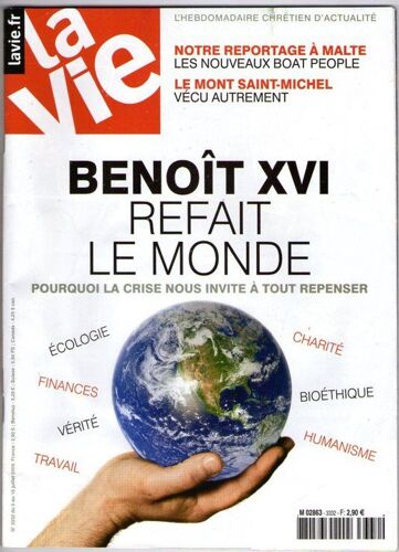 La Vie  N° 3332 : Benoît Xvi Refait Le Monde