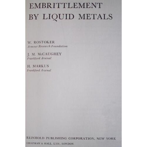 Embrittlement By Liquid Metals