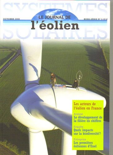 Le Journal De L'éolien Hors-Série N° 3 : Les Acteurs De L'éolien En France