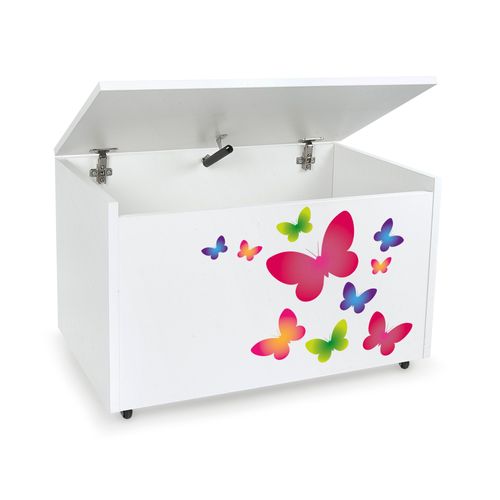 Coffre À Jouets Xxl Sur Roues 'papillons'