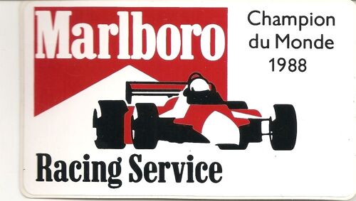 Autocollant Malboro Champion De Monde 1988