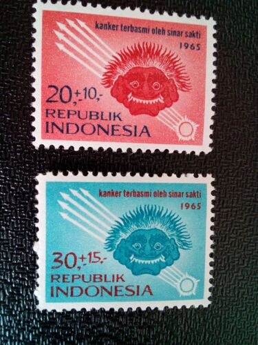 Timbre Indonesie Yt 425 - 426 Séries: Campagne Contre Le Cancer 1965 ( 10604 )