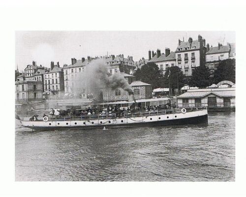 44.Reproduction Ouest-France. Quai De La Fosse . Les Navettes À Vapeur En Juin 1910.