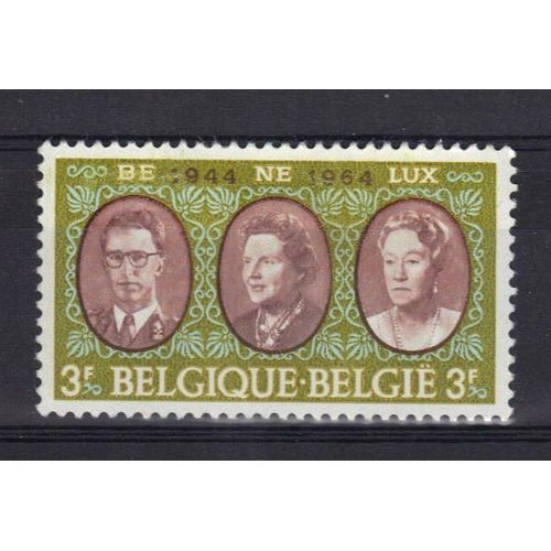 Belgique 1964 : Roi Baudouin/Reine Juliana/Grande-Duchesse Charlotte - Timbre Neuf