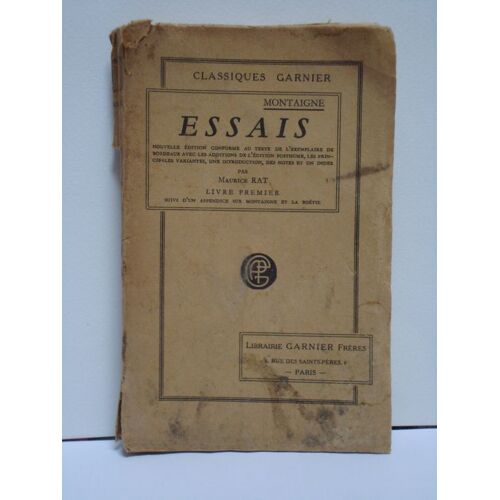 Essais Livre Premier  -  1941