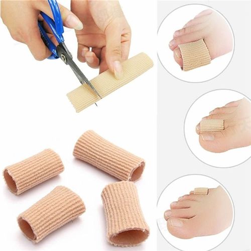 Xm 10cm Pied Soulagement De La Douleur Garde Pour Pieds Soins Semelles Couverture Doigt Orteil Séparateur Tissu Gel Tube Pansement Callosités Protecteur Outils 