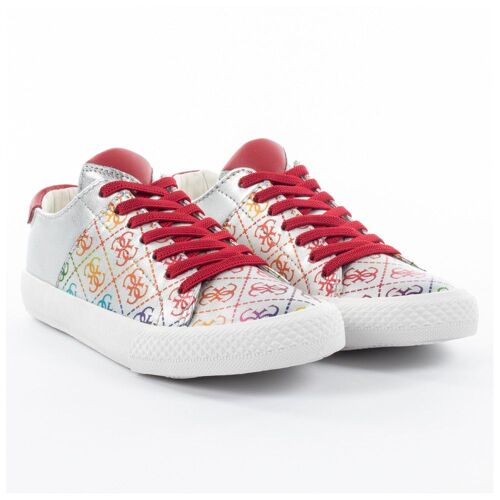 Basket Guess Femme Multi Logo Rouge