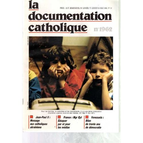 Documentation Catholique  N° 1962 : Jean Paul Ii : Message Aux Ukrainiens