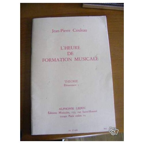 L'heure De Formation Musicale Théorie Elémentaire 1