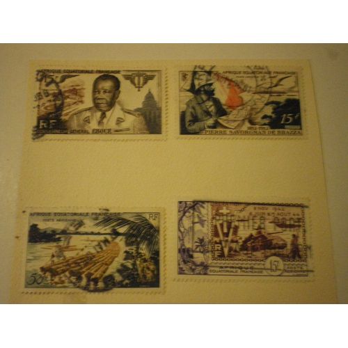 A E F  4 Timbres Oblitérés