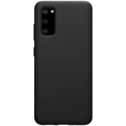 Coque en silicone liquide noir pour votre Samsung Galaxy S20