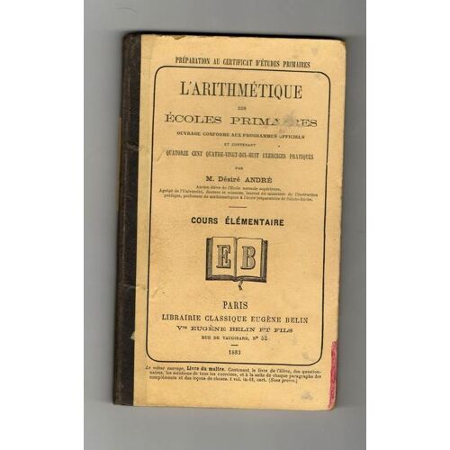 L'arithmetique Des Ecoles Primaires, Cours Moyen