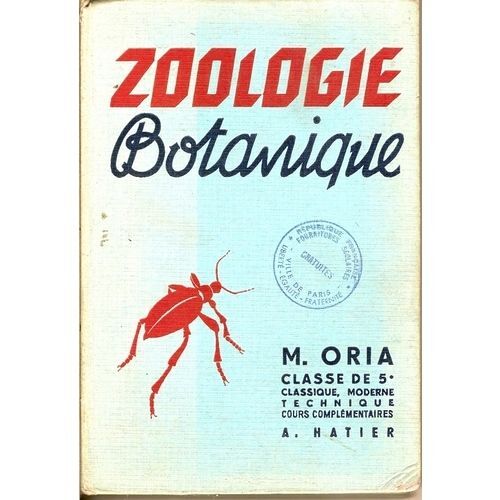 Sciences Naturelles, Botanique, Zoologie, Classes De 5e, Enseignement Secondaire (Classique Et Moderne) Et Cours Complementaires