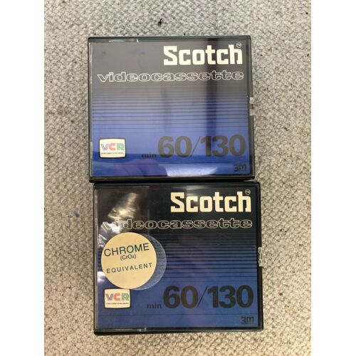 Lot 2 Videocassettes Vcr Scotch 60/130